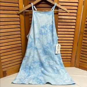 Billabong Light Blue Tie-Dye Halter Dress